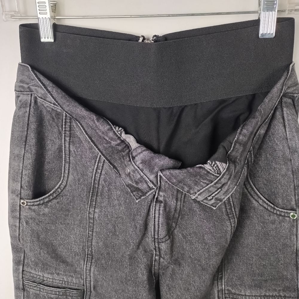 NWT Maniere De Voir Fold over Waistband Jeans Size 8 - Picture 3 of 13